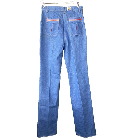 VINTAGE 70's Jeans Rumble Seats By Wilkins Pants 28" Waist NEW WITH TAGS & FLAWS - Picture 5 of 16